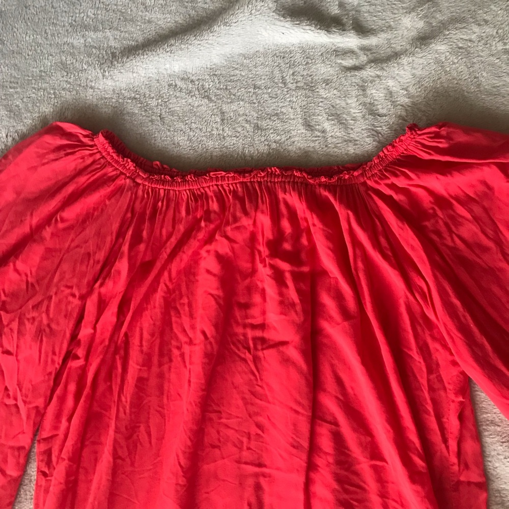 Altar'd State Off Shoulder Bell Sleeve top OS - Picture 3 of 6